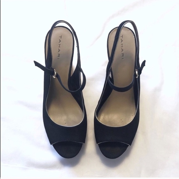 🆕 Tahari Misha platform Mary Jane fabric heels s… - Picture 5 of 9